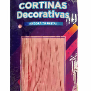 CORTINA FLECOS ROSA PASTEL