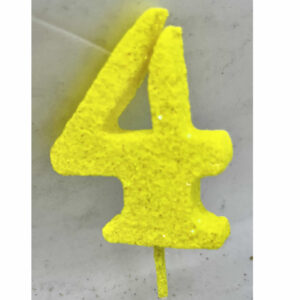 NUMERO 4 AMARILLO ADORNO TORTA gibre