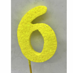 NUMERO 6 AMARILLO ADORNO TORTA gibre