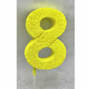 NUMERO 8 AMARILLO ADORNO TORTA gibre