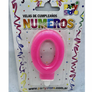 VELA NUMERO 0 ROSA