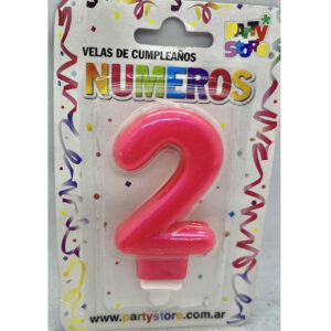 VELA NUMERO 2 ROSA
