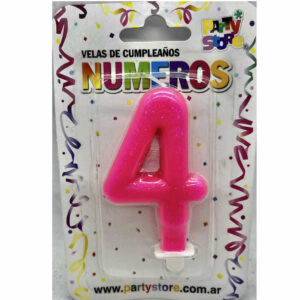 VELA NUMERO 4 ROSA