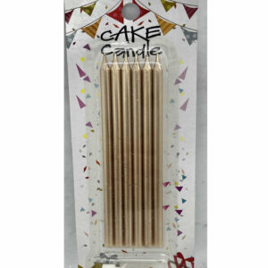BLISTER 6 VELAS ROSE METALIZADAS FINAS