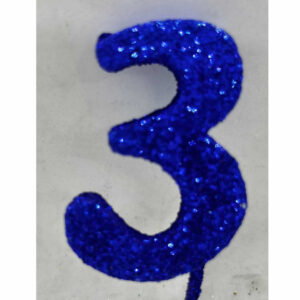 NUMERO 3 AZUL ADORNO TORTA gibre