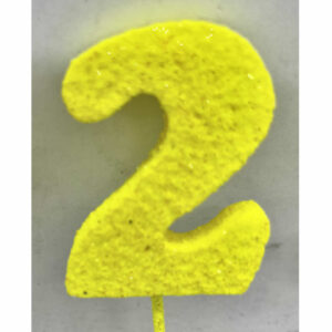 NUMERO 2 AMARILLO ADORNO TORTA gibre