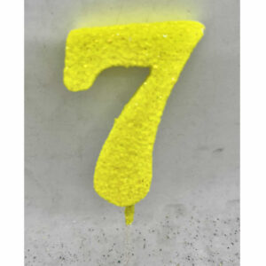 NUMERO 7 AMARILLO ADORNO TORTA gibre