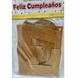 BANDERIN FELIZ CUMPLEAÑOS ROSE CON BRILLOS