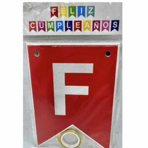 BANDERIN FELIZ FONDOS COLORES LETRAS PLATA