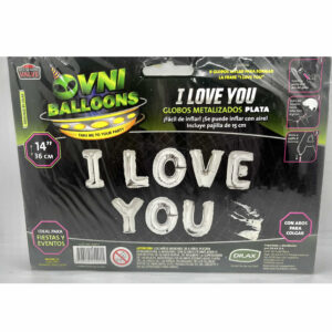 GLOBO I LOVE YOU PLATA