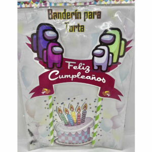 ADORNO TORTA FELIZ CUMPLEANOS AMONG US