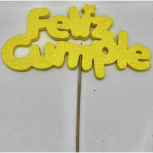 CARTEL FELIZ CUMPLE AMARILLO