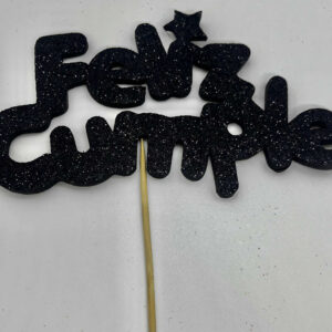 CARTEL FELIZ CUMPLE NEGRO