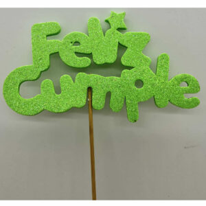 CARTEL FELIZ CUMPLE VERDE CLARO