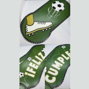 BANDERIN FELIZ CUMPLE FUTBALL ARTICULADO