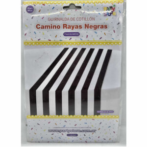 CAMINO PARA MESA NEGRO RALLADO