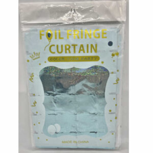 CORTINA CUADROS CHICOS HOLOGRAFICA CELESTE