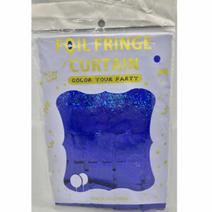 CORTINA CUADROS CHICOS HOLOGRAFICA AZUL