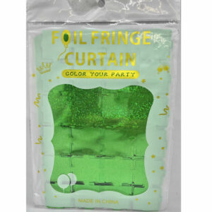 CORTINA CUADROS CHICOS HOLOGRAFICA VERDE