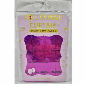 CORTINA CUADROS CHICOS HOLOGRAFICA FUCSIA