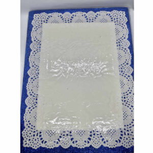 BANDEJA RECTANGULAR AZUL con gibre para torta
