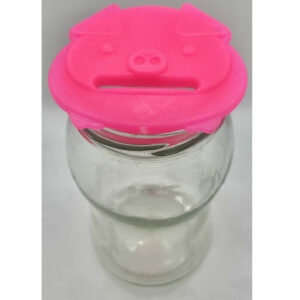 TAPA FRASCO CHANCHITO FUXIA alcancia