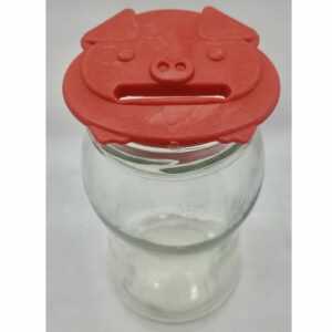 TAPA FRASCO CHANCHITO ROJO alcancia