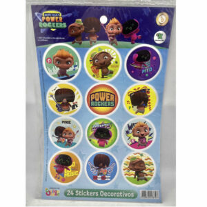 STICKERS POWER ROCKERS 24 unidades
