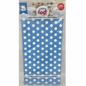 SOBRES PAPEL CELESTE puntos blancos