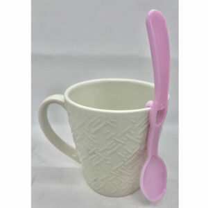 CUCHARA PLASTICO ROSA
