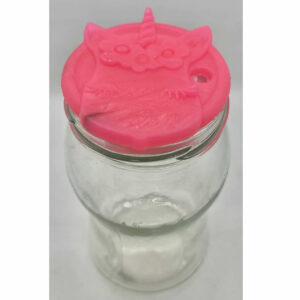 TAPA FRASCO FUXIA CON AGUJERO SORBETE