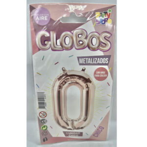 GLOBO NUMERO 0 ROSE 16'
