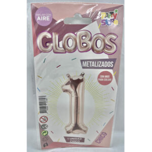 GLOBO NUMERO 1 ROSE 16'