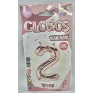 GLOBO NUMERO 2 ROSE 16'