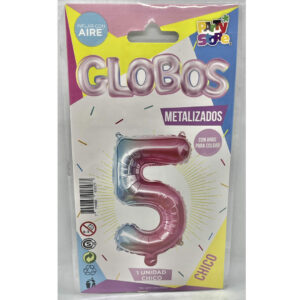 GLOBO NUMERO 5 MULTICOLOR 16'