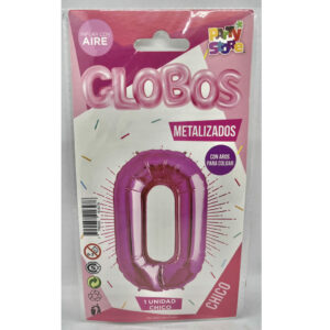 GLOBO NUMERO 0 ROSA 16'