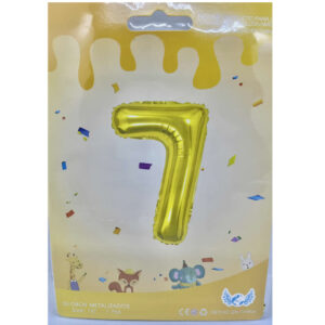 GLOBO NUMERO 7 DORADO 16"