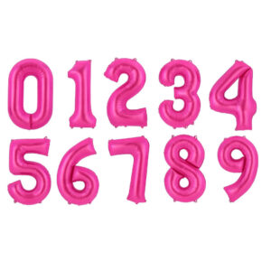 GLOBO NUMERO 0 FUCSIA 32"