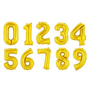 GLOBO NUMERO 0 DORADO 32"