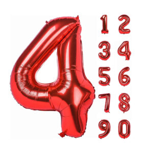 GLOBO NUMERO 0 ROJO 32"