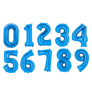 GLOBO NUMERO 1 AZUL 32"