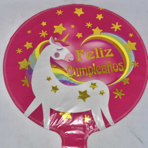 GLOBO FELIZ CUMPLEANOS MINI UNICORNIO