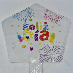 GLOBO FELIZ DIA MINI FONDO BLANCO