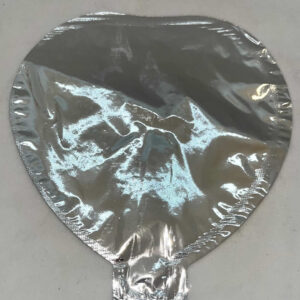 GLOBO CORAZON MINI PLATA