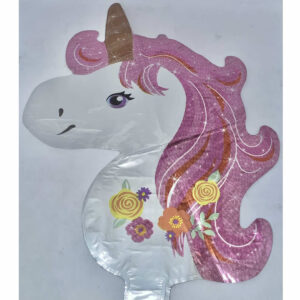 GLOBO FORMA UNICORNIO ROSA CHICO