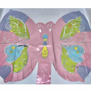 GLOBO FORMA MARIPOSA ROSA CHICO