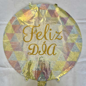GLOBO FELIZ DIA DORADO
