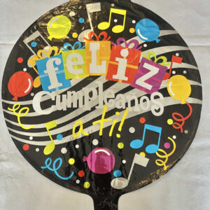 GLOBO FELIZ CUMPLEANIOS NOTAS MUSICALES