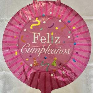 GLOBO FELIZ CUMPLEANIOS ROSA