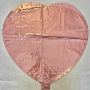 GLOBO CORAZON ROSE CON BRILLOS 18"
